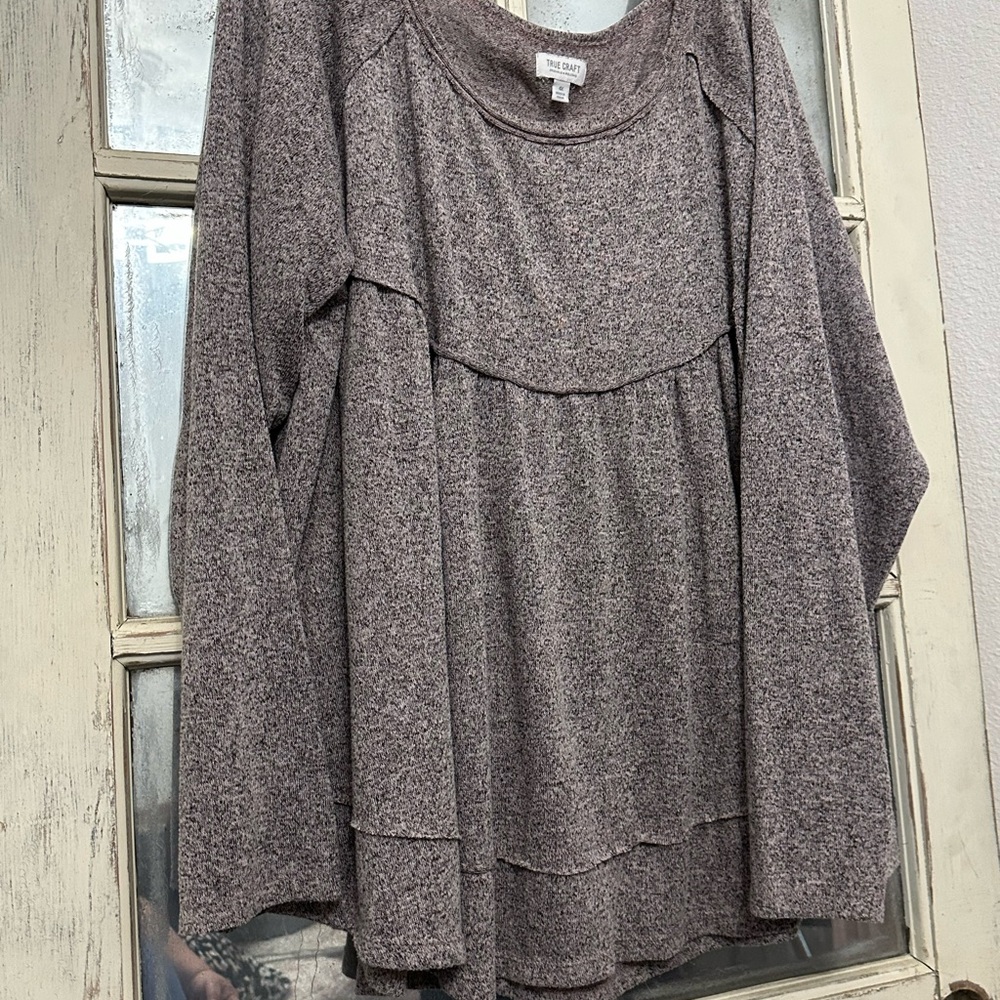 True Craft Heathered Knit Top